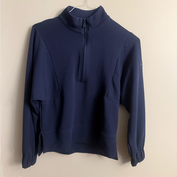 Peter Millar Navy Quarter-Zip Pullover Men’s Small ABS Global Investments Logo - Picture 1 of 6